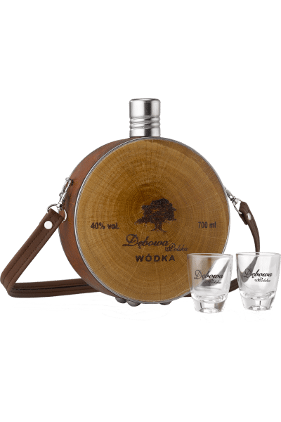 Wódka Dębowa Polska BUKŁAK 0,7 etui +2 kieliszki