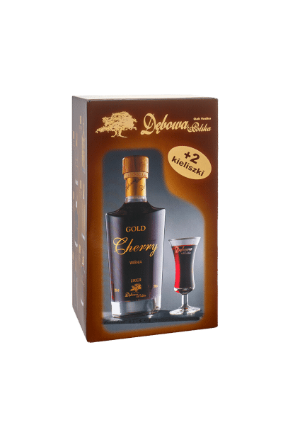 Dębowa Polska likier Advocatka 0,7 + kieliszki tulipan