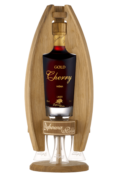 likier cherry 0 7 futura w dębowym stojaku