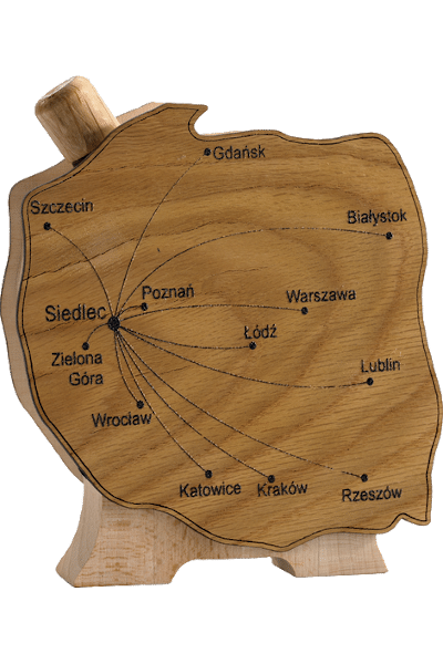 wódka dębowa 0 1 w mapie Polski