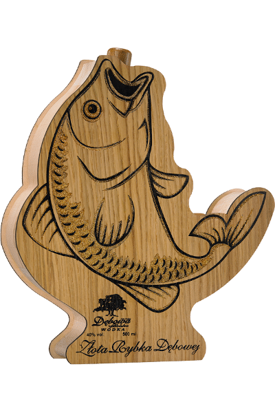 wódka dębowa 0 5 w kształcie złotej rybki