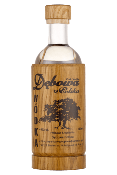 wódka dębowa 0 7 extra w drewnianej tulei