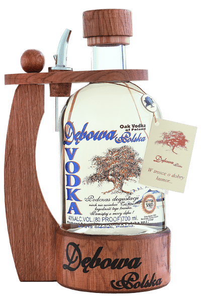 wódka dębowa 1 0 z uchwytem drewnianym
