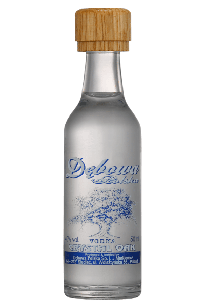 wódka dębowa crystal 0 05 w smukłej butelce miniaturce