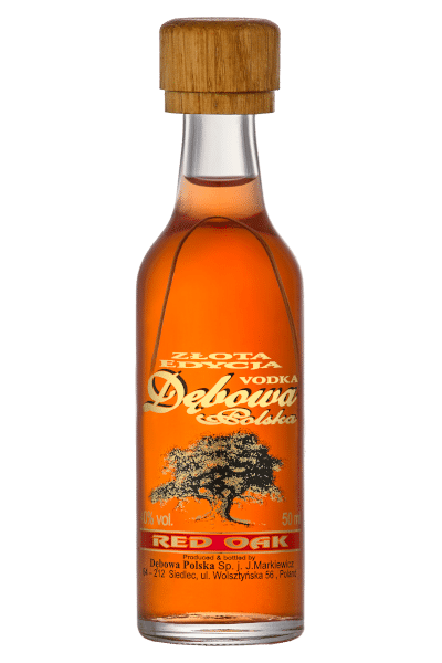 wódka dębowa red 0 05 w smukłej butelce miniaturce