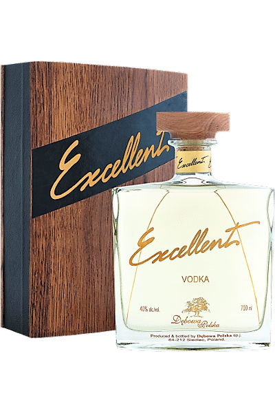 wódka excellent 0 7 w drewnianej szkatułce