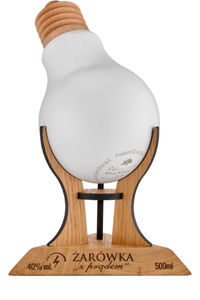 Żarówka z prądem opakowanie do alkoholu