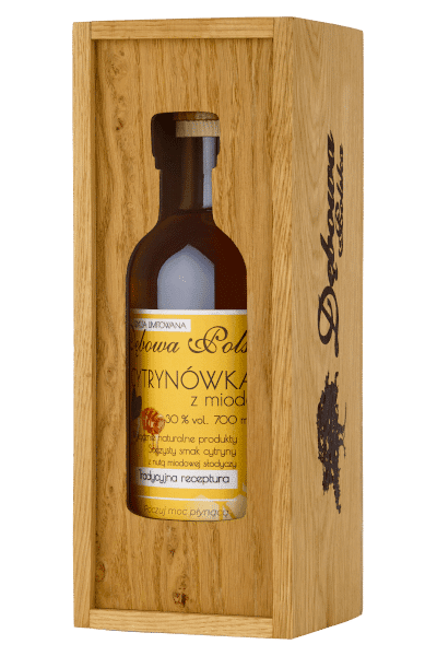 Likier Cytrynówka z miodem 0,7 skrzynka zasuwana