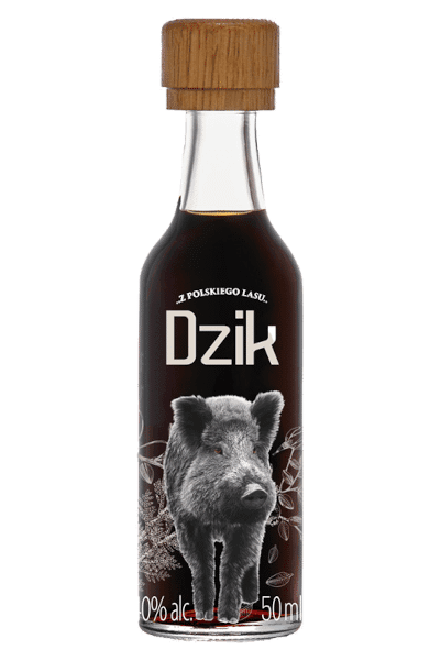 Wódka Dębowa Polska Black Dzik 0,05