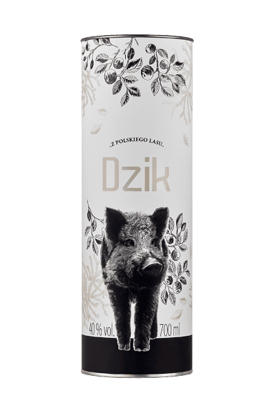 Wódka Dębowa Polska Black Dzik 0,7 Tuba